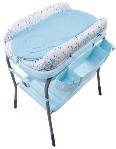 Chicco Пеленальный столик Cuddle & Bubble Comfort с ванночкой / цвет оcean (голубой)