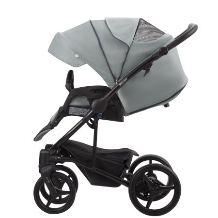 Bebetto Детская коляска 2 в 1 Torino TEX Цвет / 01 лиловый с рисунком (ткань) / рама черная