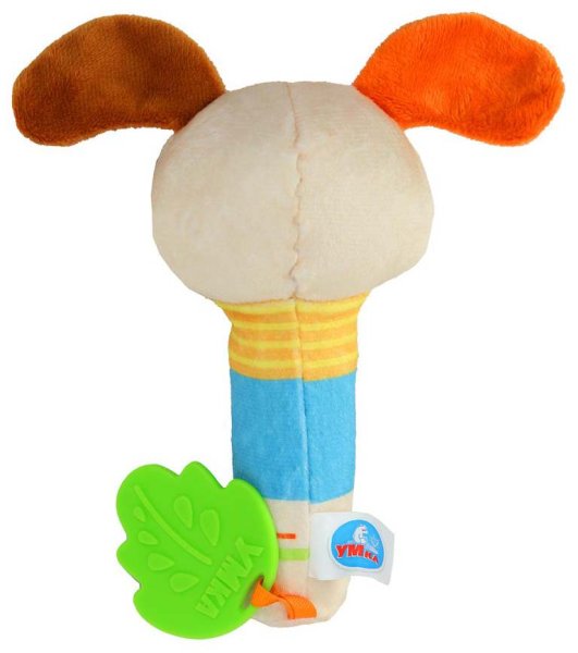 Умка Текстильная игрушка-погремушка с пищалкой «Щенок»