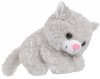 ABtoys Мягкая игрушка "Котенок серый в корзинке", 18 см