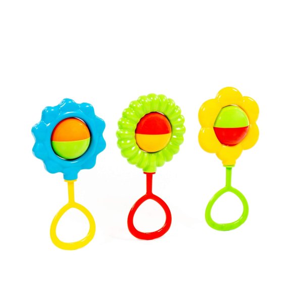 Полесье Набор погремушек Цветочек, 3 штуки / разноцветный