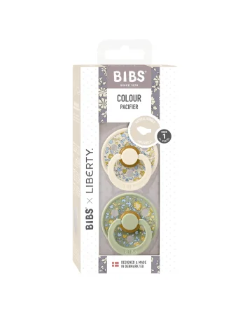 Набор пустышек латексных BIBS Colour Anatomical, 2 шт. - Ivory/Sage, 0+ месяцев.