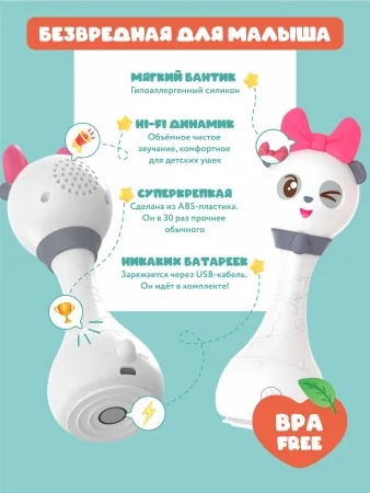 (м)Интерактивная музыкальная игрушка alilo Малышарики. Модель Пандочка R1. Арт. 61231