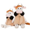 Maxitoys Мягкая Игрушка Luxury, Коровка Глаша в Бежевом Пальто, 28 см / цвет белый, оранжевый