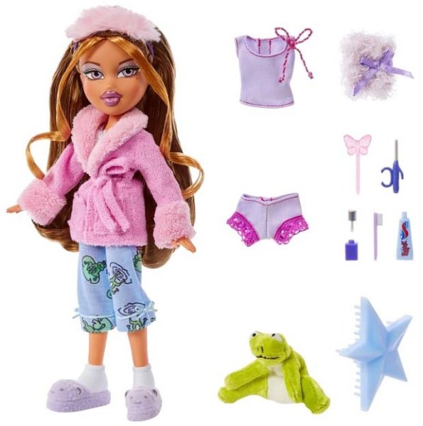 Bratz Кукла с аксессуарами Slumber Party Ясмин