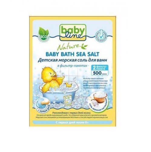 BABYLINE NATURE Соль морская НАТУРАЛЬНАЯ для ванн 2 шт фильтрпакета 500 гр.
