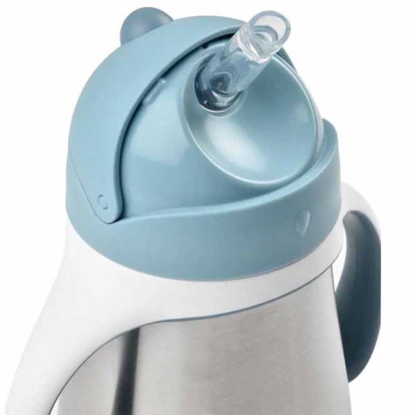 Beaba Поильник-термос Tasse paille Inox, 250 мл / цвет blue (голубой)