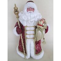 Новогодняя фигурка / Дед Мороз в бордовом костюме / 41 см					