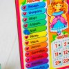 WoodLand Toys Календарь обучающий "Яркие часы", из дерева