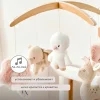 Мобиль Nattou FANFAN Слонёнок, Оленёнок и Утёнок с деревянным держателем