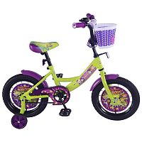 Велосипед детский "Сказочный патруль" 14", цвет / салатово-фиолетовый					
