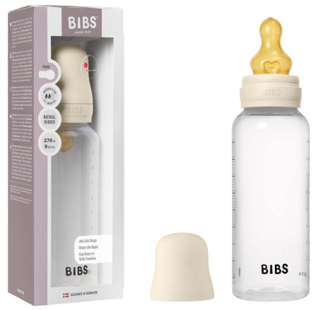 Bibs Бутылочка для кормления с латексной соской Ivory, 270 мл