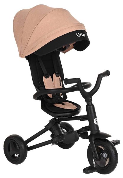 QPlay Велосипед трехколесный Nova+ / цвет Beige/black (бежево-черный)