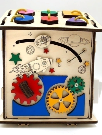 BusyPlay Бизидом Бизитошка "Космическое путешествие" со светом, волшебным маркером и звёздами