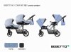 Bebetto 42 Детская коляска для двойни 2 в 1 Сomfort / цвет 02 голубой / рама  графит