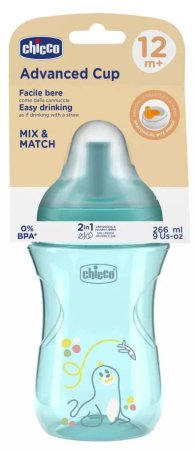 Chicco Поильник Advanced Cup, с 12 месяцев / цвет голубой