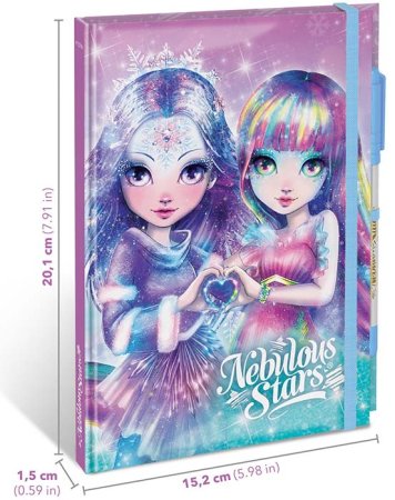 Nebulous Stars Блокнот в твердом переплете, с ручкой Серия Iceana  – внешний вид и детали