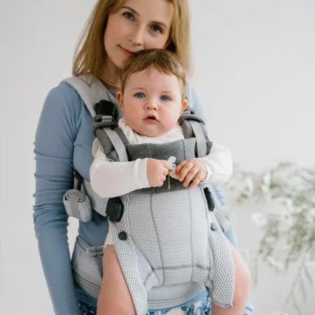 BABYROX рюкзак-переноска Ergonomic mesh/ цвет серебряный, в коробке