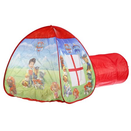 Играем вместе Палатка детская игровая с тоннелем Щенячий Патруль 251697 / цвет красный