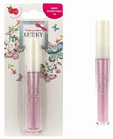 Lukky Блеск для губ "Эффект перламутровых губ" с ароматом малины / цвет нежно-розовый жемчуг					
