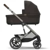 Коляска 2в1 Cybex Balios S Lux TPE + спальный блок Cot 2025 (Chocolate Brown)