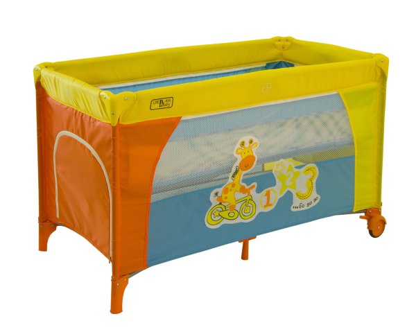 Детский прямоугольный манеж Urban Baby Multi: Zoo / 2 уровня / желтый