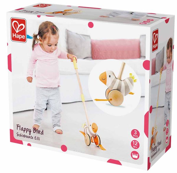 Hape Игрушка - каталка с ручкой "Учимся ходить"