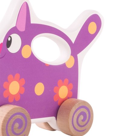 Деревяшки Каталка Кошечка Мяу / цвет фиолетовый