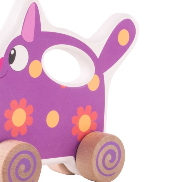 Деревяшки Каталка Кошечка Мяу / цвет фиолетовый
