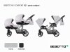 Bebetto 42 Детская коляска для двойни 2 в 1 Сomfort / цвет 03 серый / рама графит