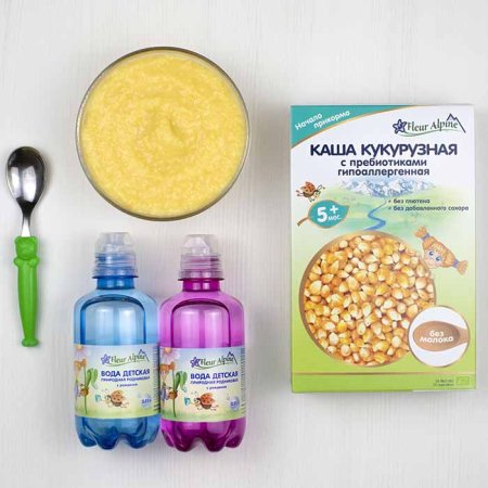 Fleur Alpine Каша безмолочная детская Кукурузная с пребиотиками, гипоаллергенная, с 5 месяцев, 175 г