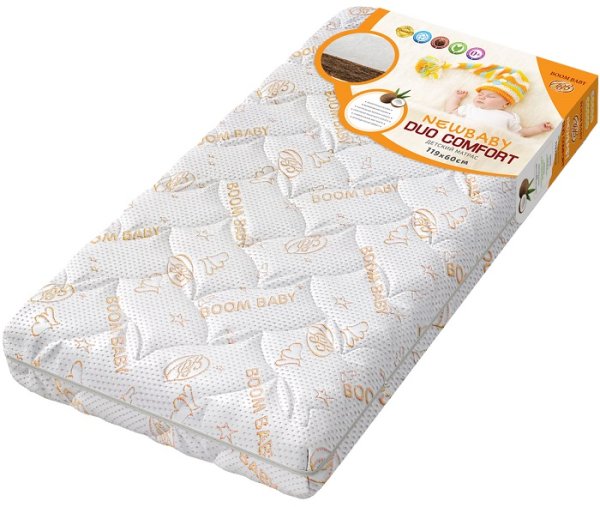 Boom Baby Матрас "NewBaby Duo Comfort", стёганый трикотаж "BB"