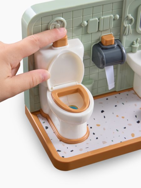 Игрушечный набор ванная Happy Baby HAPPY BATHROOM, игрушки для девочек и мальчиков, игровой набор с медвежонком