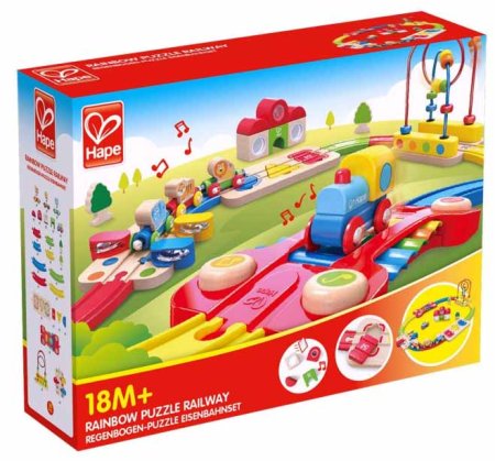 Hape Музыкальная железная дорога "Радужная головоломка"