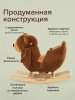 Качалка (с сиденьем) Мишка, плюшевый,музыкальный,Коричневый, 59*30*50см PITUSO 