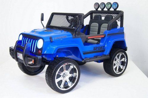RiverToys Детский электромобиль Jeep T008TT / цвет синий