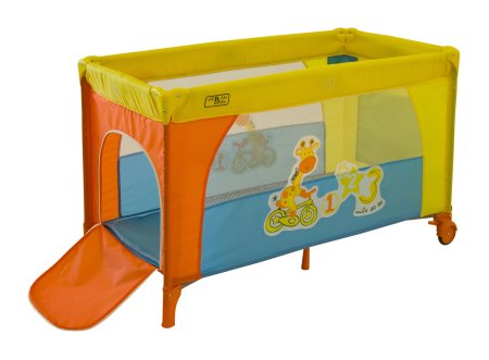 Детский прямоугольный манеж Urban Baby Multi: Zoo / 2 уровня / желтый