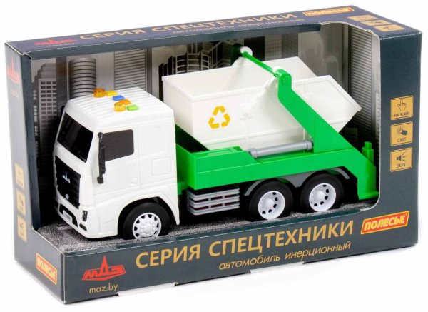 Полесье Автомобиль контейнеровоз МАЗ инерционный