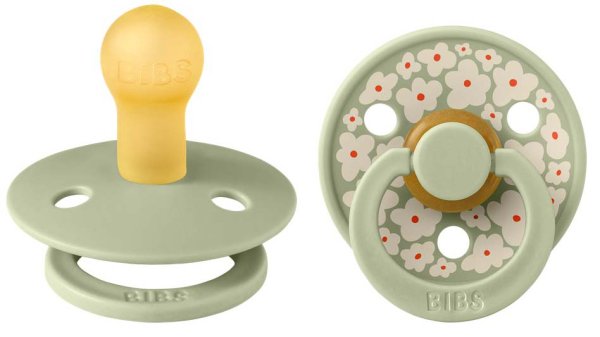Bibs Набор латексных пустышек Studio Colour, 0+ Jasmine - Sage Mix