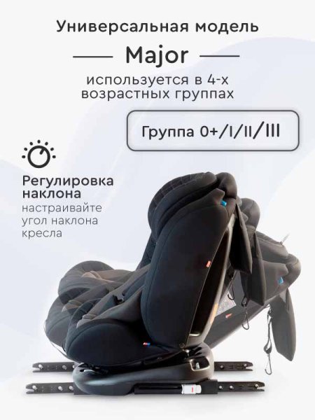 Tomix Автокресло Major IsoFix (0-36 кг) / цвет чёрный