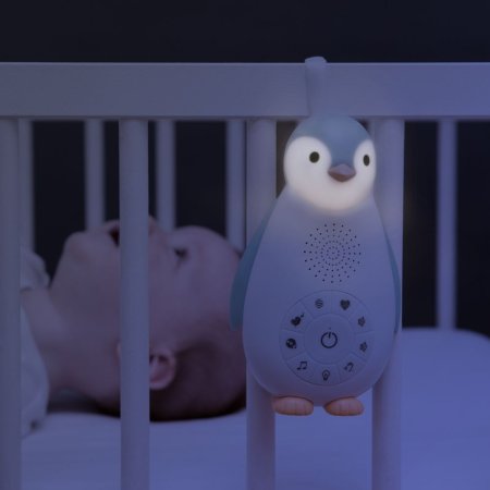 Zazu Ночник-колонка Пингвинeнок Зои + проигрыватель / цвет белый, черный