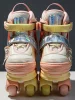 Ролики Amarobaby Magic 3 в 1 колеса свет. (0424-31 желтый/коралловый)
