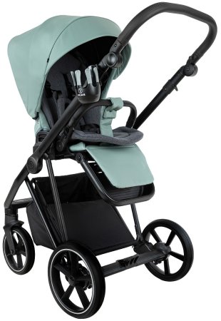 ROAN Коляска 2 в1 Sol короб+прогу.leather(Кожа,2мес) (Misti Mint/Grey/руч. Серый)
