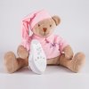 Drema BabyDou Игрушка для сна Мишка в шарфе с белым и розовым шумом / цвет пудровый