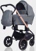 MowBaby Коляска 3 в 1 Zoom PU / цвет Gold Grey (серая, рама золото)