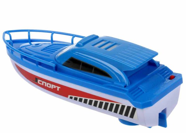 Технодрайв Катер "Турбо" на батарейках / цвет синий+красный