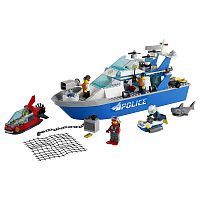 Lego City Конструктор Катер полицейского патруля / цвет голубой					