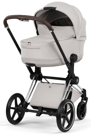 Коляска 2в1 CYBEX Priam Style Chrome Brown + спальный блок (City Grey)