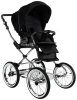 ROAN Коляска 2 в1 Bass Next Classic короб+прогул.(2 места)14d  (Caviar/Black/руч.Black)