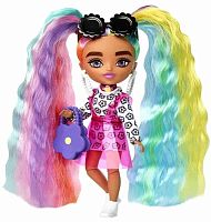 Barbie Кукла Экстра Minis с радужными хвостиками					